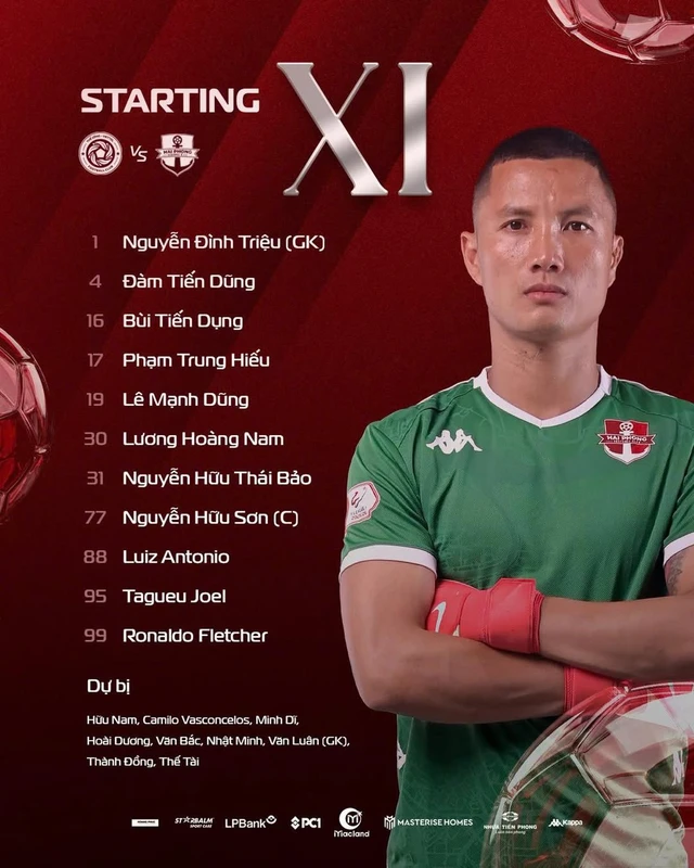 Đội hình Thể Công đấu Hải Phòng, Công An TP.HCM đấu PVF-CAND- Ảnh 2.