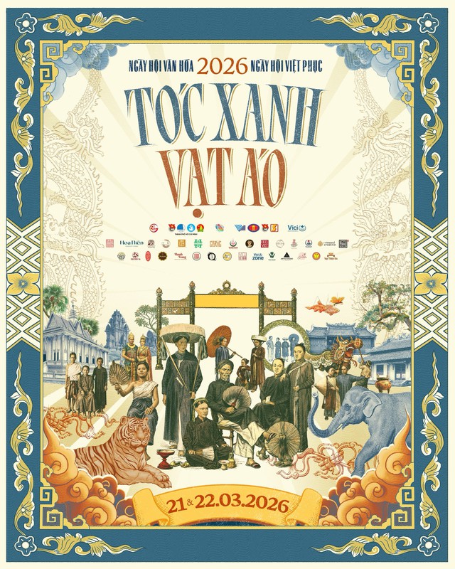 Hàng trăm bạn trẻ cùng nhảy flashmob trong Ngày hội Việt phục Tóc Xanh Vạt Áo 2026- Ảnh 2.