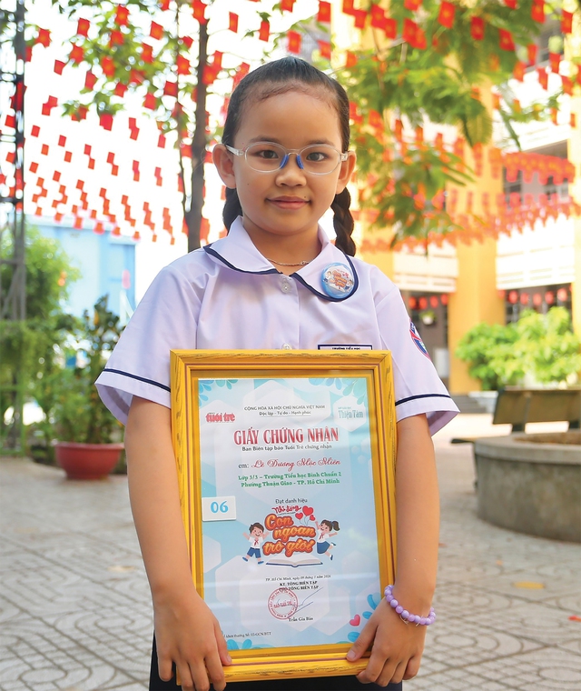 Hai gương mặt Con ngoan trò giỏi đáng yêu của Trường tiểu học Bình Chuẩn 2 - Ảnh 1.