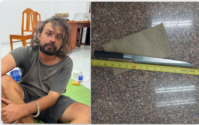 Identity of foreign suspect in stabbing of Vietnamese police officer after crash- Ảnh 1.
