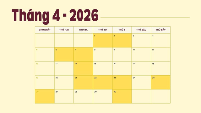 Tháng 4 có ngày lễ, kỷ niệm nào? - Ảnh 1.