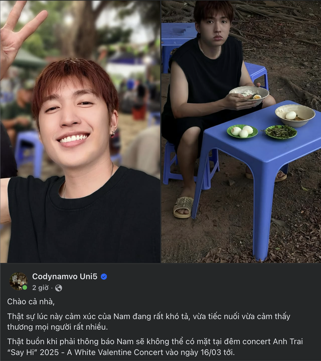 Cody Nam Võ lỡ hẹn khi concert Anh trai say hi dời ngày tổ chức - Ảnh 1.