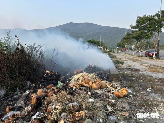 Waste piles up along Da Nang’s Son Tra coastal streets - Ảnh 8.