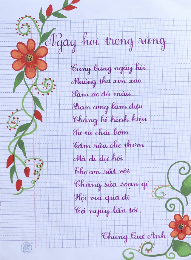 Chữ đẹp Nhi Đồng số 14: 30 bài dự thi xuất sắc- Ảnh 3. Chữ đẹp Nhi Đồng số 14: 30 bài dự thi xuất sắc- Ảnh 3.