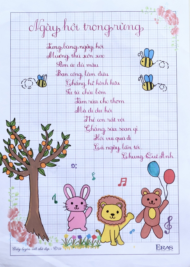 Chữ đẹp Nhi Đồng số 14: 30 bài dự thi xuất sắc- Ảnh 8. Chữ đẹp Nhi Đồng số 14: 30 bài dự thi xuất sắc- Ảnh 8.