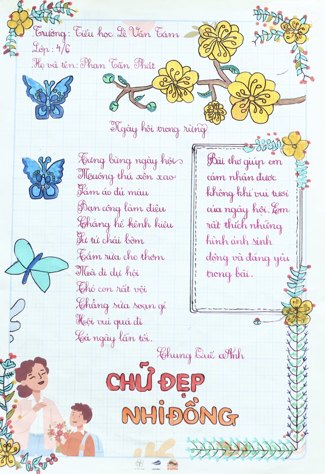 Chữ đẹp Nhi Đồng số 14: 30 bài dự thi xuất sắc- Ảnh 11. Chữ đẹp Nhi Đồng số 14: 30 bài dự thi xuất sắc- Ảnh 11.