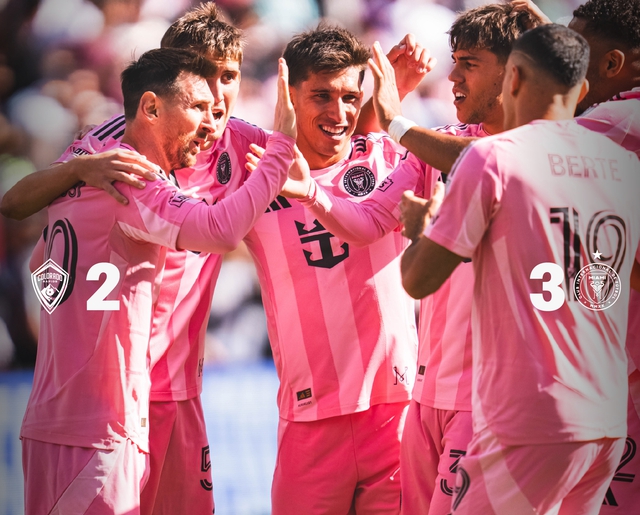 Messi lập cú đúp, Inter Miami vươn lên nhì bảng MLS - Ảnh 1.