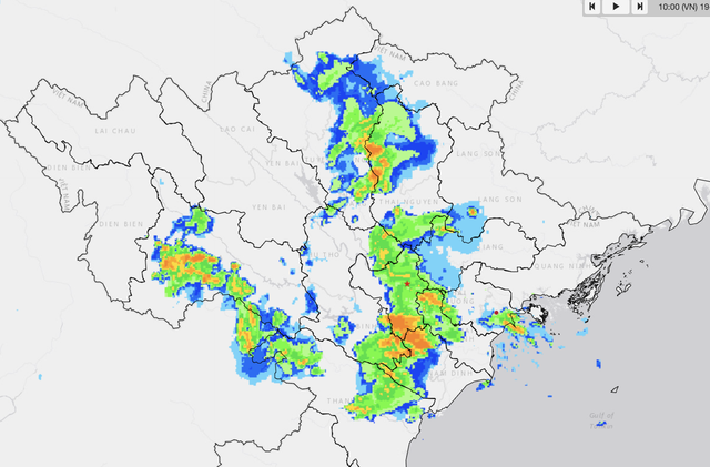Thunderstorm cloud bands bring rain to northern Vietnam- Ảnh 1.