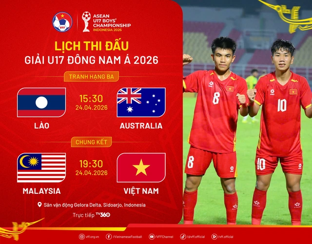 Lịch trực tiếp chung kết U17 Đông Nam Á: U17 Việt Nam - U17 Malaysia- Ảnh 1.