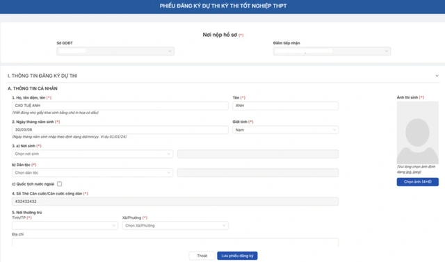 Hướng dẫn chi tiết đăng ký thi tốt nghiệp THPT 2026 trên hệ thống online- Ảnh 8.