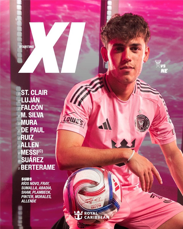 Đội hình xuất phát Inter Miami đấu New England: Messi đá chính - Ảnh 1.