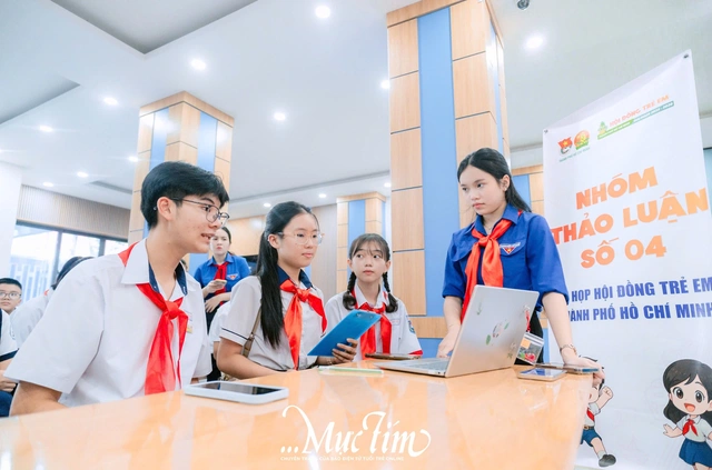 Đại biểu Hội đồng Trẻ em TP.HCM đưa ý tưởng 7 ngày sống đẹp trên không gian mạng - Ảnh 4.