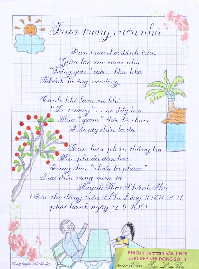 Kết quả sân chơi Chữ đẹp Nhi Đồng số 13- Ảnh 5.