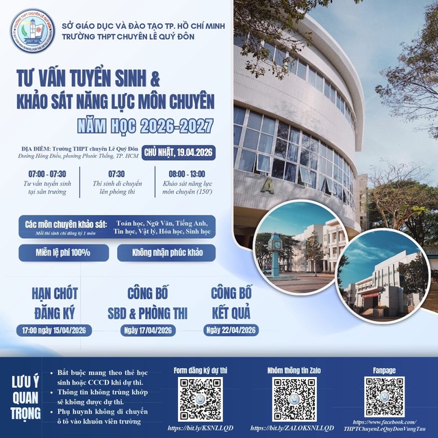 Trường THPT chuyên Lê Quý Đôn mở 13 lớp chuyên năm học 2026-2027 - Ảnh 2.