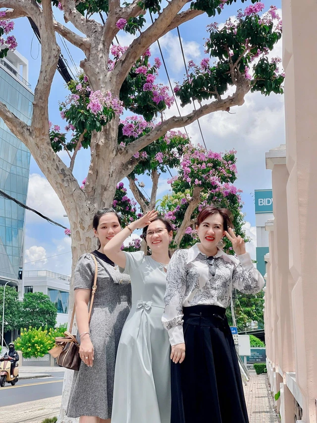 Bằng lăng tím phủ kín nhiều tuyến đường Vĩnh Long thu hút nhiều người check-in - Ảnh 3.