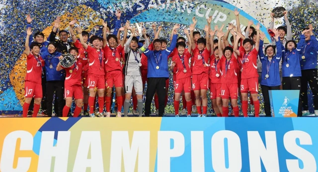 Thắng đậm Nhật Bản, CHDCND Triều Tiên bảo vệ thành công ngôi hậu U17 nữ châu Á- Ảnh 1.