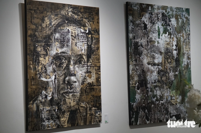 Thai artist spends 2 weeks creating portraits of Vietnamese painter Bui Xuan Phai - Ảnh 1.