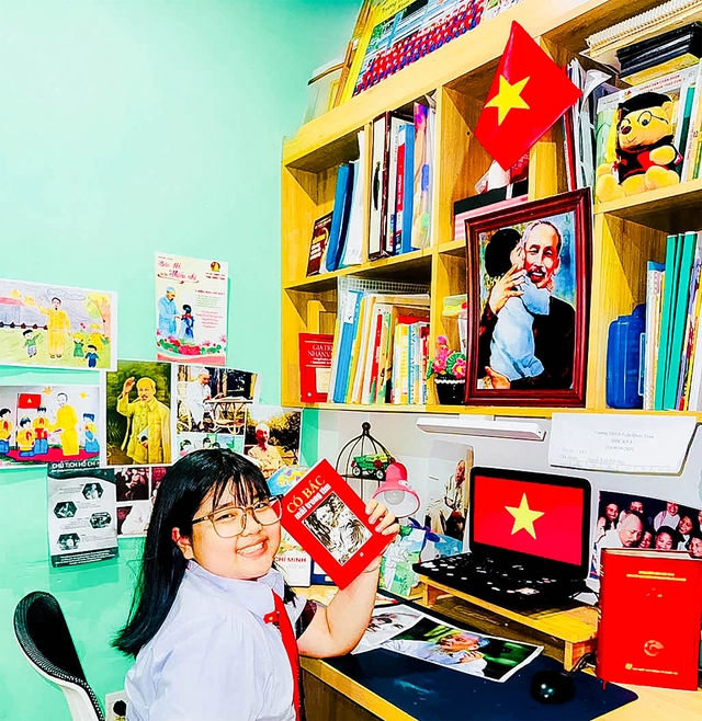 Thiếu nhi TP.HCM bày tỏ niềm kính yêu Bác qua góc học tập tại nhà- Ảnh 5. Thiếu nhi TP.HCM bày tỏ niềm kính yêu Bác qua góc học tập tại nhà- Ảnh 5.
