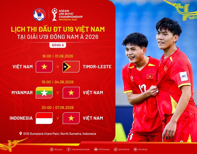 Lịch trực tiếp U19 Việt Nam tại giải Đông Nam Á - Ảnh 1. Lịch trực tiếp U19 Việt Nam tại giải Đông Nam Á - Ảnh 1.