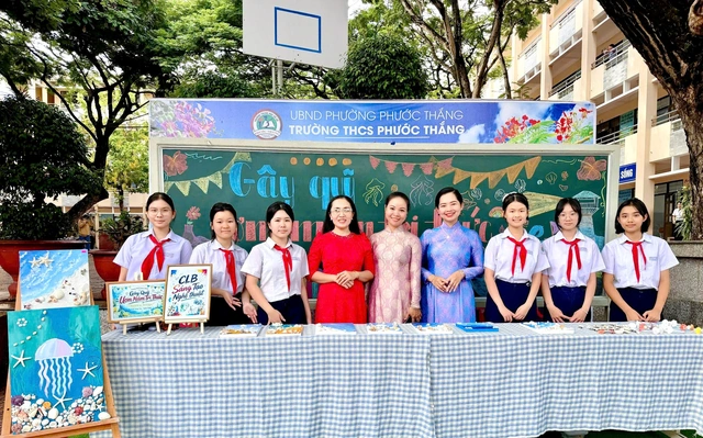Học trò Trường THCS Phước Thắng gieo yêu thương bằng sản phẩm thủ công- Ảnh 2.