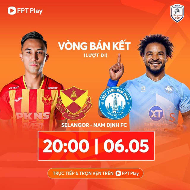 20h hôm nay 6-5, xem Thép Xanh Nam Định đấu Selangor trên kênh nào? - Ảnh 1.