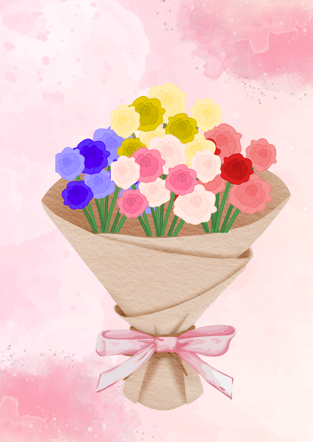 Hướng dẫn làm bó hoa lời chúc Ngày của mẹ bằng Canva- Ảnh 1.