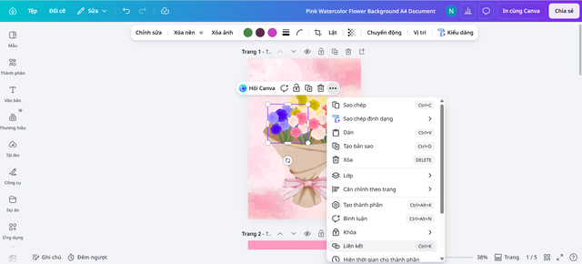 Hướng dẫn làm bó hoa lời chúc Ngày của mẹ bằng Canva- Ảnh 7.
