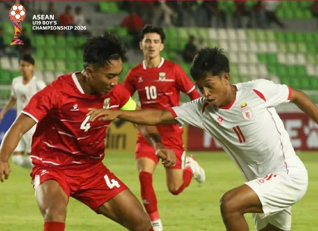Đương kim vô địch Indonesia thắng dễ Myanmar tại U19 Đông Nam Á- Ảnh 1.