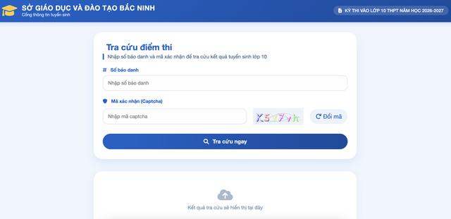 3 cách tra cứu điểm thi tuyển sinh lớp 10 Bắc Ninh- Ảnh 1.
