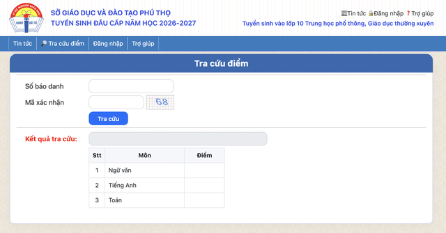 Tra cứu điểm thi lớp 10 năm 2026 tỉnh Phú Thọ bằng cách nào?- Ảnh 2.