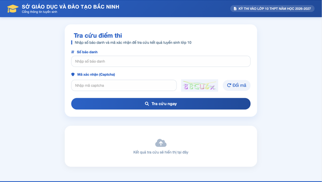 Đã có điểm thi tuyển sinh lớp 10 Bắc Ninh năm 2026: Hướng dẫn tra cứu nhanh- Ảnh 1.