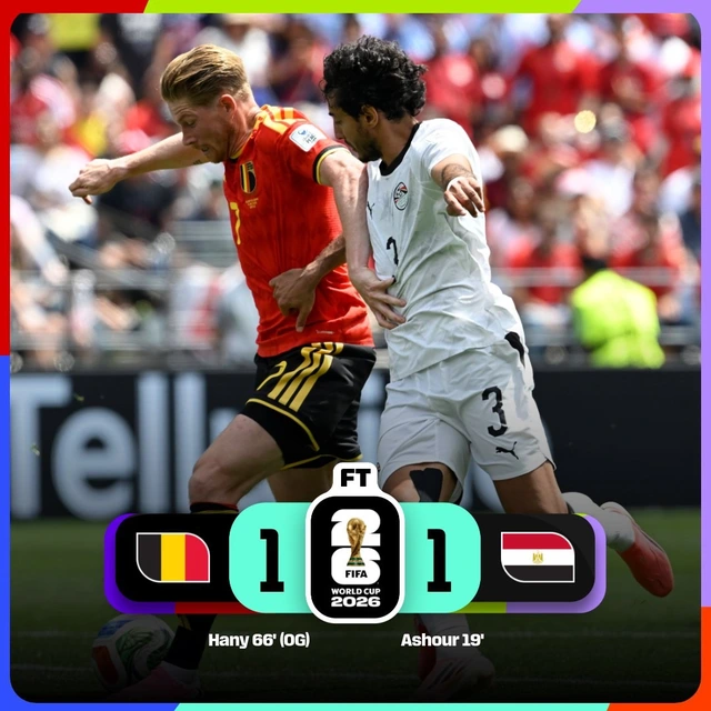 Tuyển Bỉ và Ai Cập chia điểm ngày ra quân World Cup 2026 - Ảnh 2.