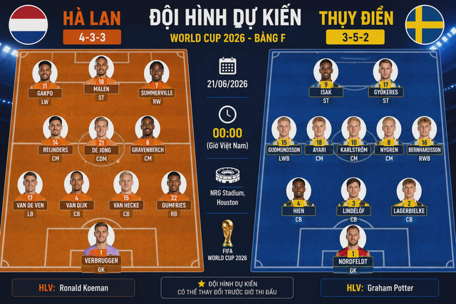 Dự đoán tỉ số World Cup: Thụy Điển hòa Hà Lan trong trận cầu ít bàn thắng - Ảnh 2.