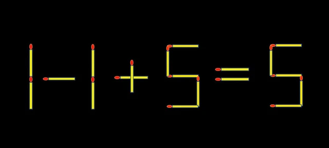 Thử tài IQ: Di chuyển một que diêm để 11+5=6 thành phép tính đúng - Ảnh 1.