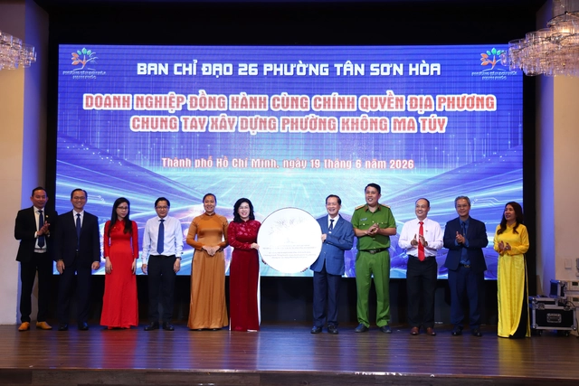 Phường Tân Sơn Hòa đồng hành cùng doanh nghiệp xây dựng phường không ma túy - Ảnh 1.