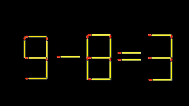 Thử tài IQ: Di chuyển một que diêm để 9-8=3 thành phép tính đúng - Ảnh 1.