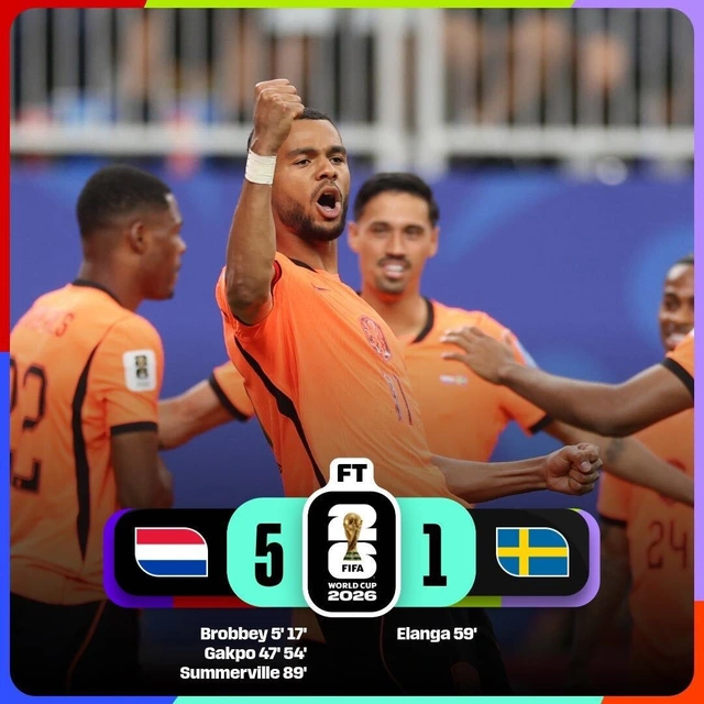 Hà Lan đè bẹp Thụy Điển 5-1 ở World Cup 2026 - Ảnh 2.