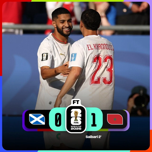 Morocco hạ Scotland 1-0, tạm chiếm ngôi đầu bảng C World Cup 2026 - Ảnh 1. Morocco hạ Scotland 1-0, tạm chiếm ngôi đầu bảng C World Cup 2026 - Ảnh 2.