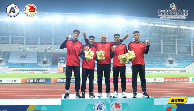 Vietnam win 2 golds at Asian Athletics Relay Championships after defeating China - Ảnh 1.