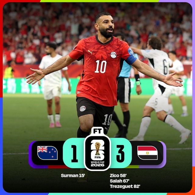 Ai Cập ngược d&ograve;ng hạ New Zealand, vươn l&ecirc;n đầu bảng G World Cup 2026 - Ảnh 2.