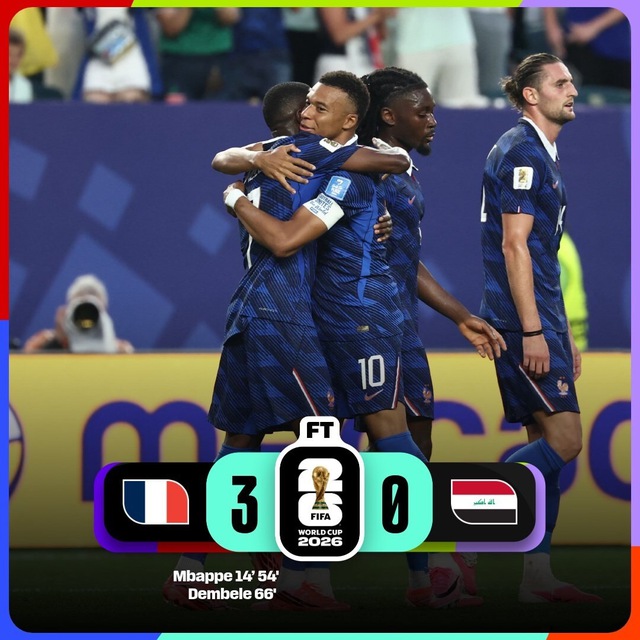 Mbappe lập cú đúp giúp Pháp vượt qua vòng bảng World Cup 2026 - Ảnh 2.