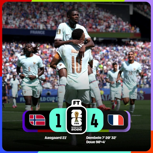 Dembele lập hat-trick, Pháp hạ Na Uy 4-1 giữ ngôi đầu bảng I - Ảnh 2.