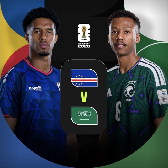 Đội hình ra sân của Saudi Arabia và Cape Verde- Ảnh 1.
