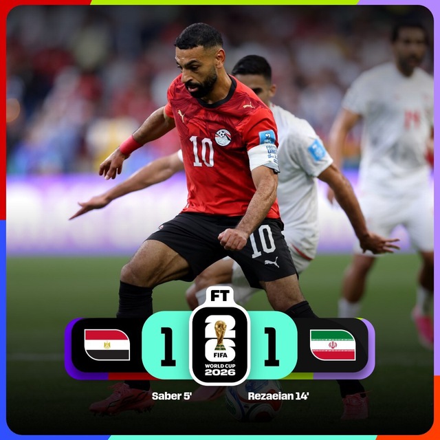 Trực tiếp Ai Cập - Iran (hiệp 2) 1-1: thế trận cân bằng - Ảnh 2.
