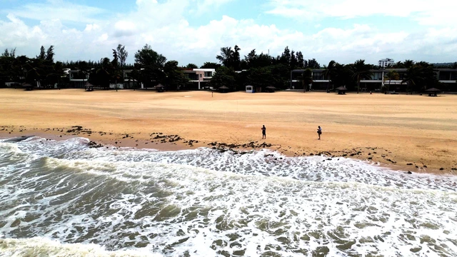 Water hyacinths, marine debris overwhelm tourist beaches in Ho Chi Minh City - Ảnh 5.