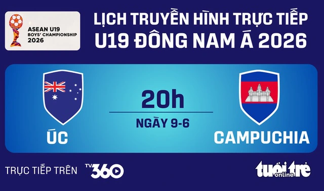 20h tối nay 9-6, xem U19 Campuchia đấu Úc trên kênh nào?- Ảnh 1.