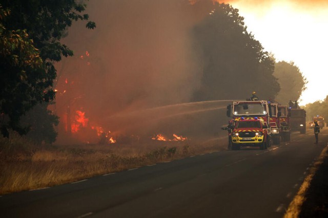 Thousands flee wildfires in France, Spain- Ảnh 2.