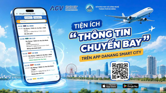 Da Nang launches flight-tracking feature on smart city app - Ảnh 1.