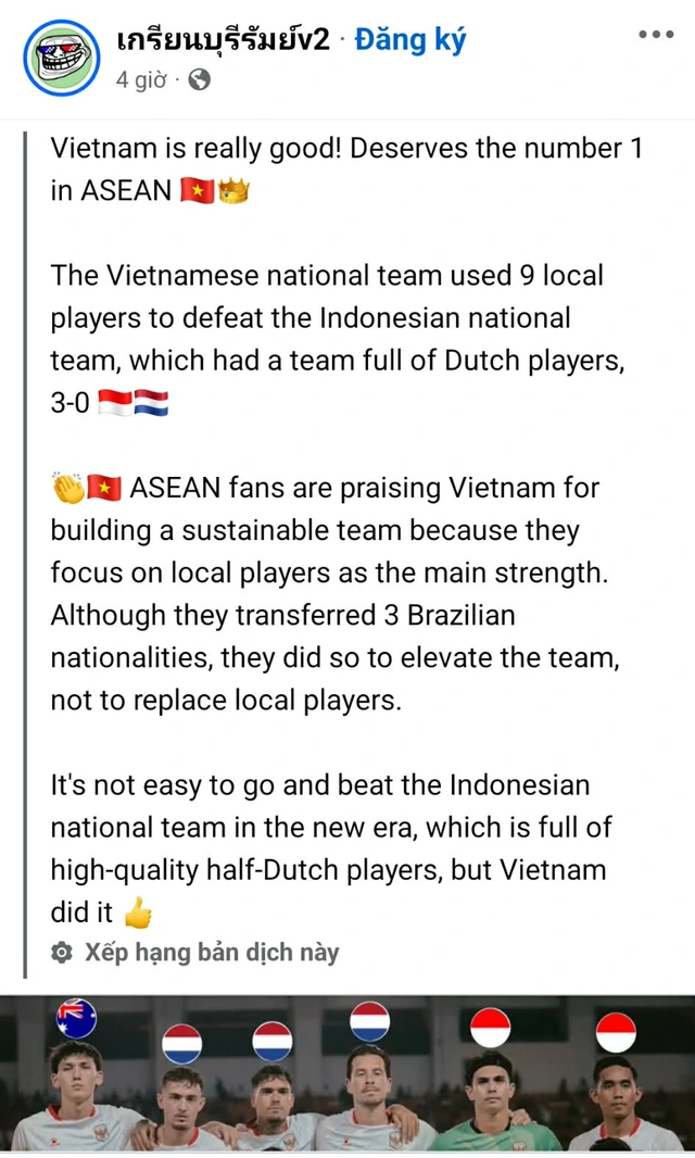 Southeast Asian fans praise Vietnam's 3-0 win over Indonesia, homegrown talent - Ảnh 1.