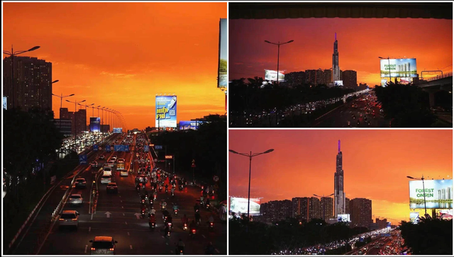 Post-rain sunset bathes Ho Chi Minh City in orange- Ảnh 2.
